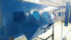 blauw poedercoaten